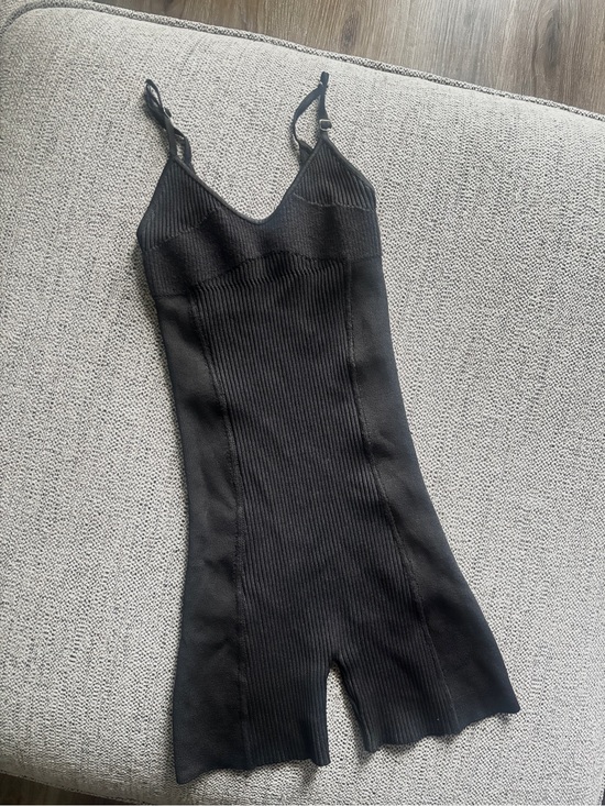 Jacquemus Pants - Jacquemus Black Ribbed Bodysuit